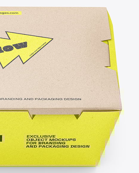 Kraft Paper Food Box Mockup