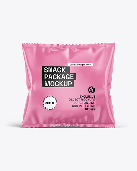 Glossy Snack Package Mockup - Sliced+Cheese+Packaging+Mockup+In+Flow+Pack+Mockups+On+Yellow
