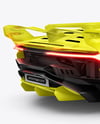 Sport Car Mockup - Back Half Side View