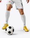 Young Man Wearing Full Soccer Kit Mockup