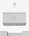 Shipping Container with Slings Mockup
