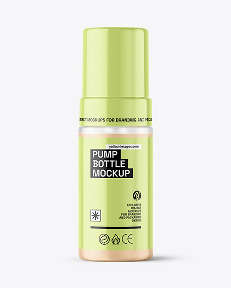 Frosted Foam Pump Bottle with Box Mockup
