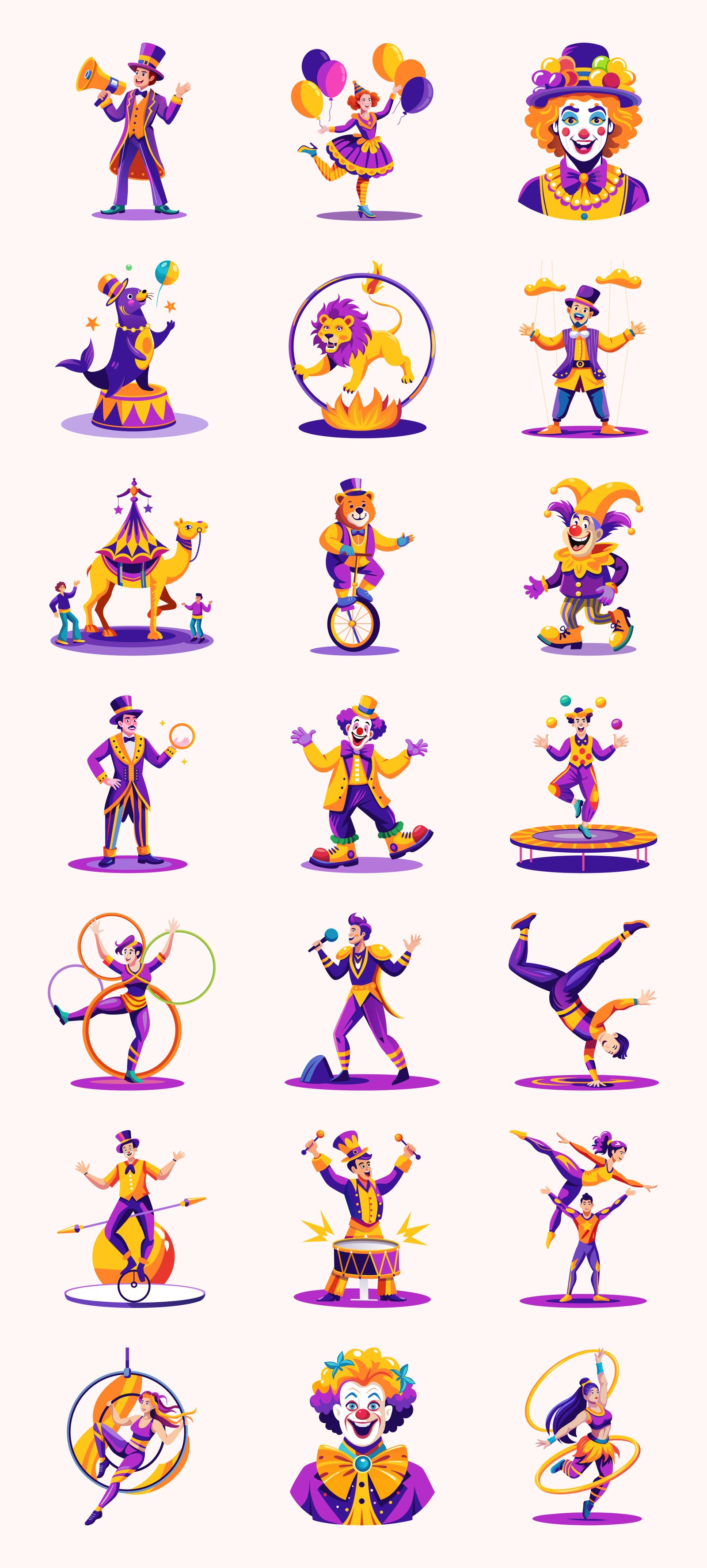 Circus Performer Illustrations