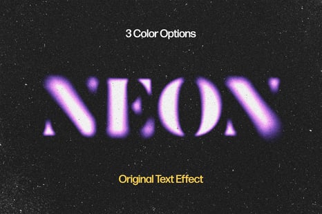 Neon Blur Text Effect - Text effect photoshop