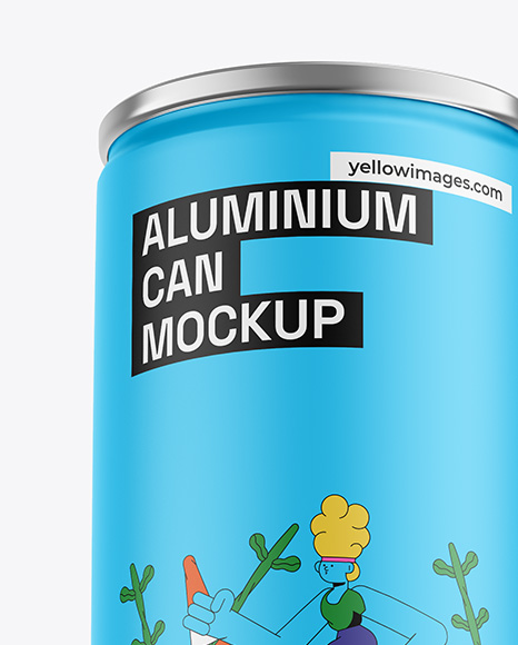 Matte Aluminium Can Mockup