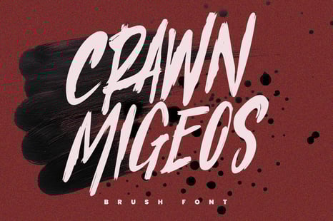 Crawn Migeos Brush Display Font - Modern script fonts