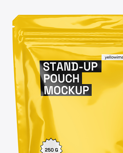 Glossy Stand-up Pouch Mockup