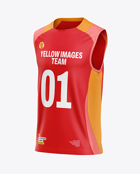 Training Sleeveless Jersey Mockup - Half Side View