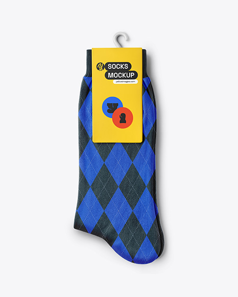 Socks with Tag Mockup
