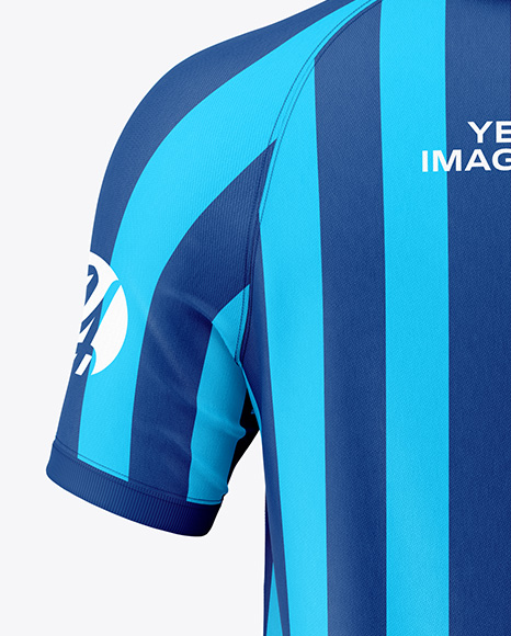 Men's Raglan Polo Shirt Mockup - Back View