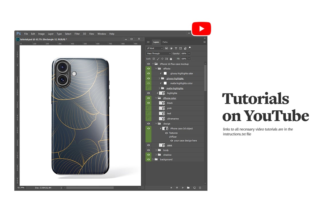 iPhone 16 &amp; 16 Plus Case Animated Mockups