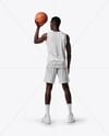 Black Man Wearing Full Basketball Kit Mockup