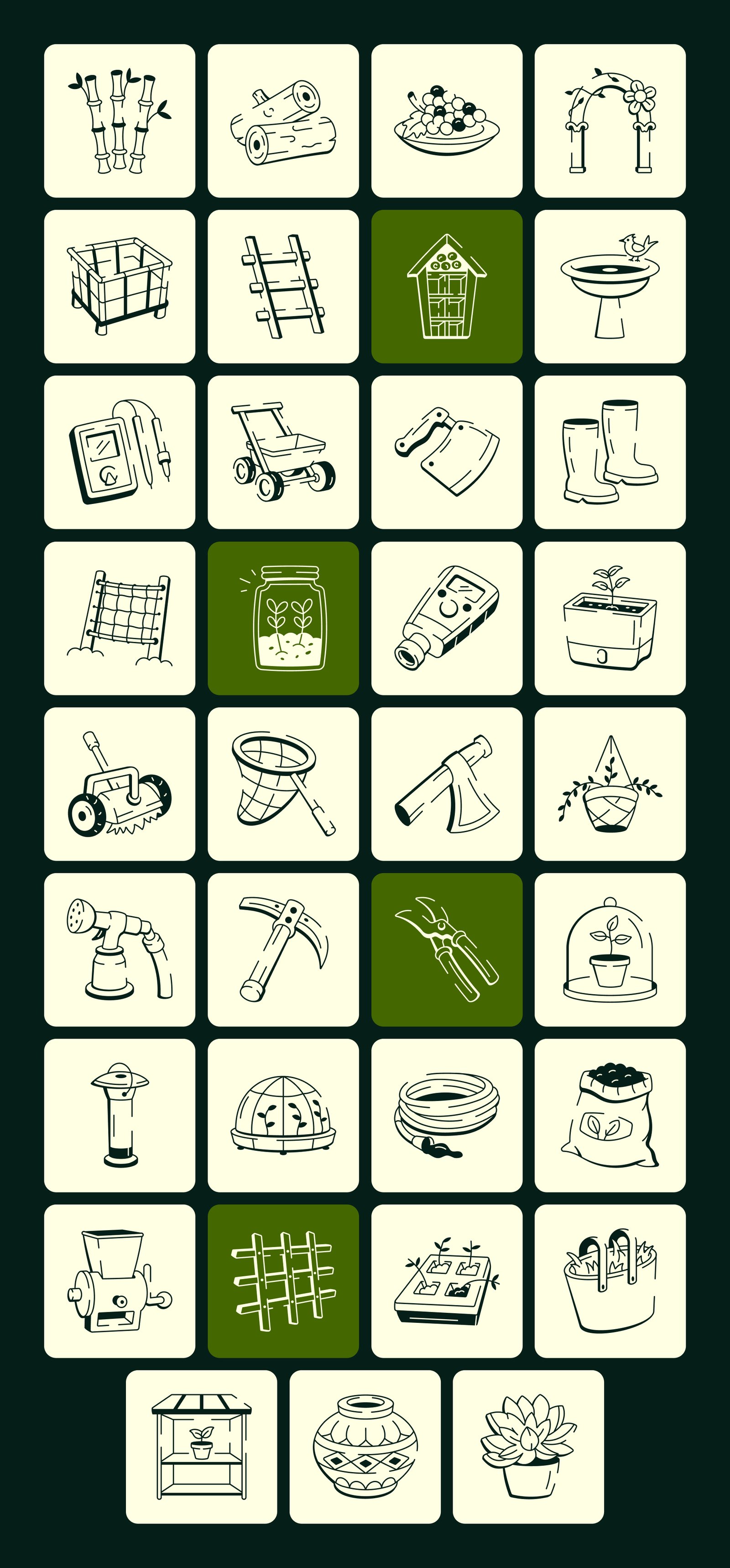 Gardening Doodles Art Set