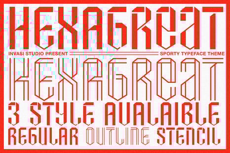 Hexagreat - Sport Display Font