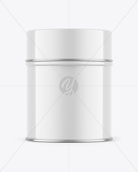 Glossy Tin Can Mockup