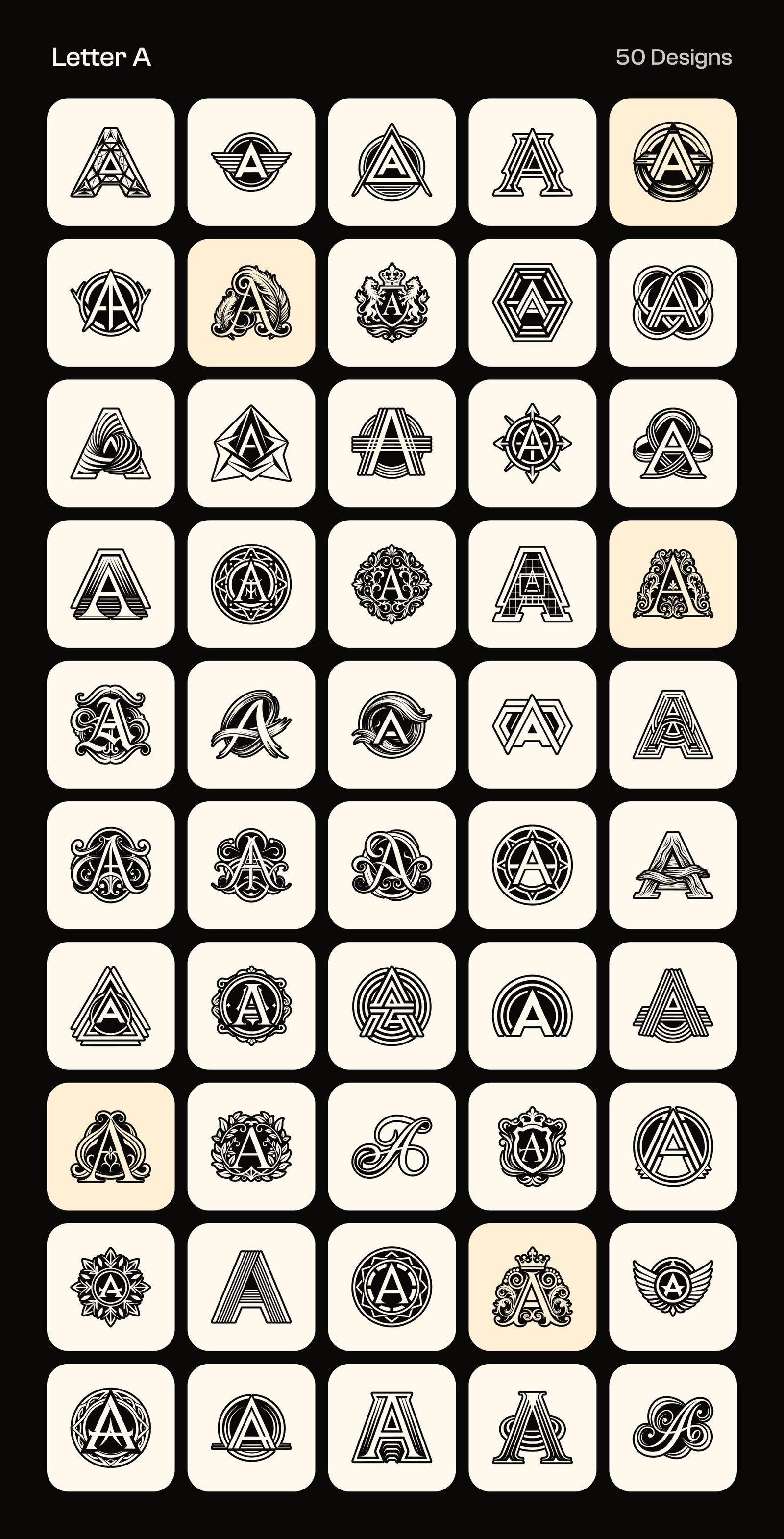 Alphabet Letters Logo Bundle