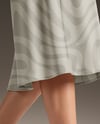 Block Heel Pumps on Woman's Legs with Dress Mockup