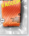 Clear Plastic Flow-Pack with Salmon Fillet Steak Mockup