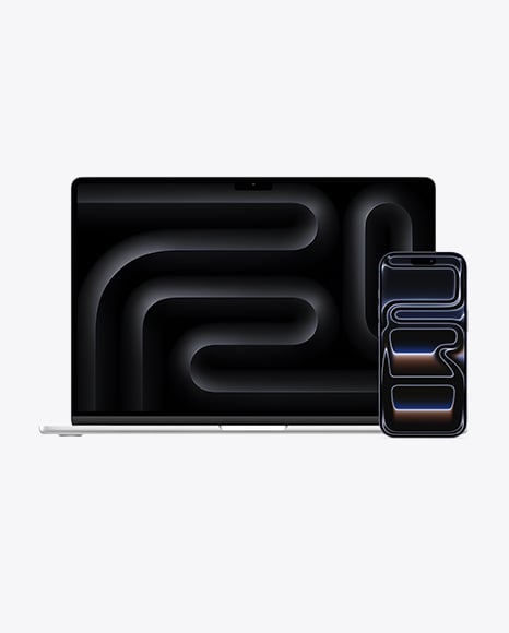 Apple MacBook Pro and iPhone 17 Pro Max Mockup