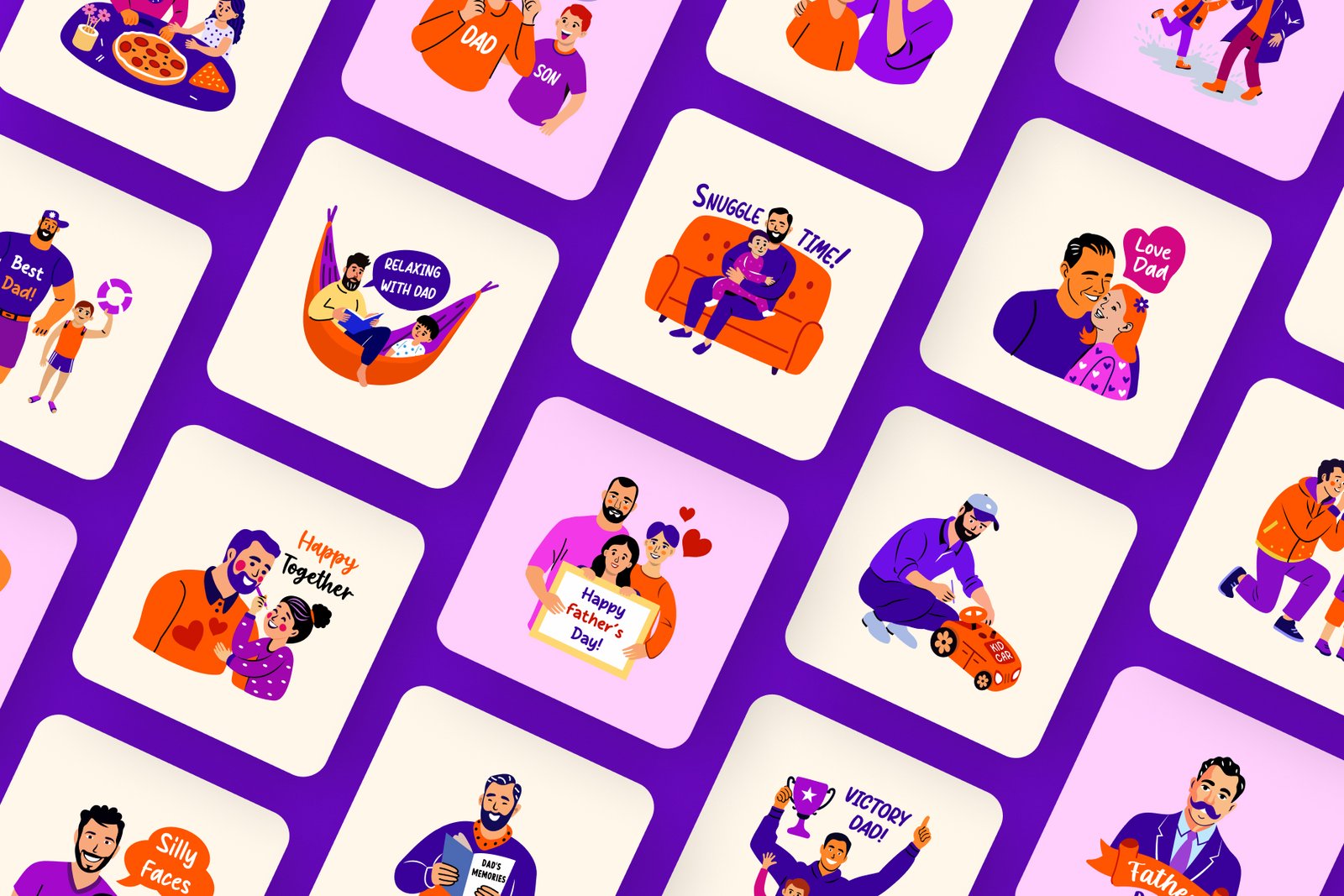 Happy Fathers Day Stickers