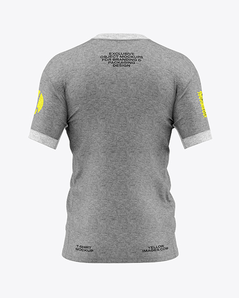 Heather T-Shirt Mockup - Back View