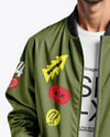 Man in Sunglasses Wearing Bomber Jacket and Jeans Mockup