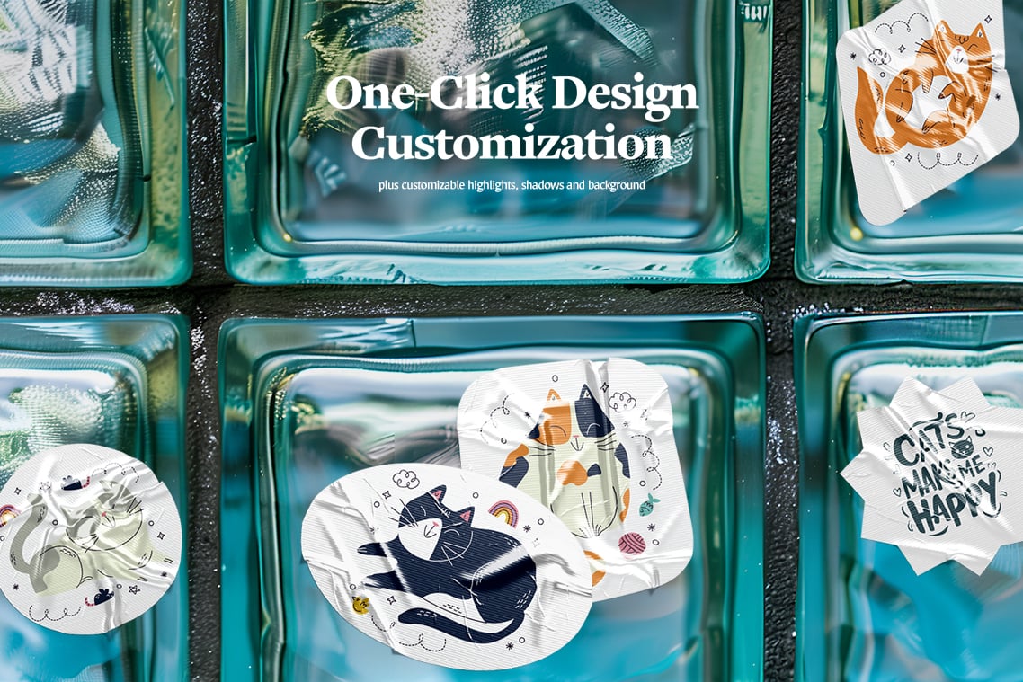 Sticker Mockups Bundle