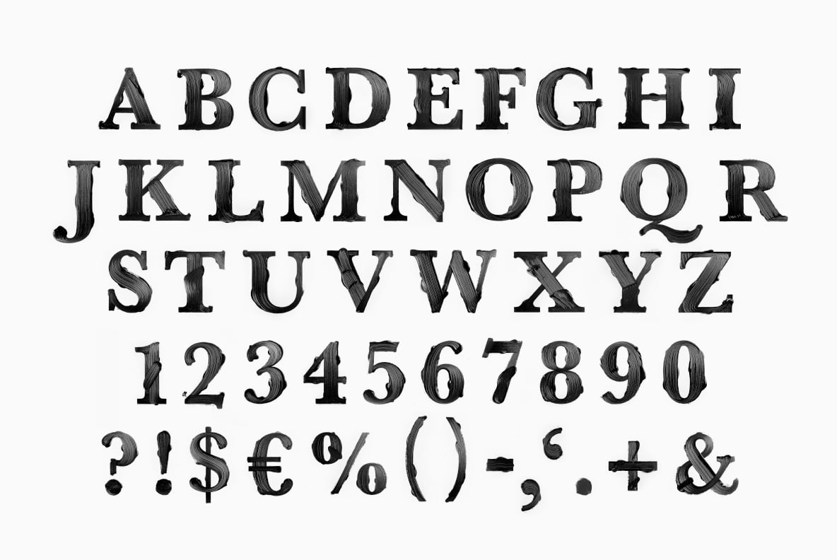 Brushstroke Art Font