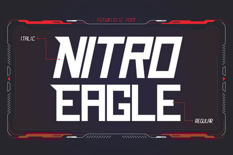 Nitro Eagle – Futuristic Display Font (Regular &amp; Italic)