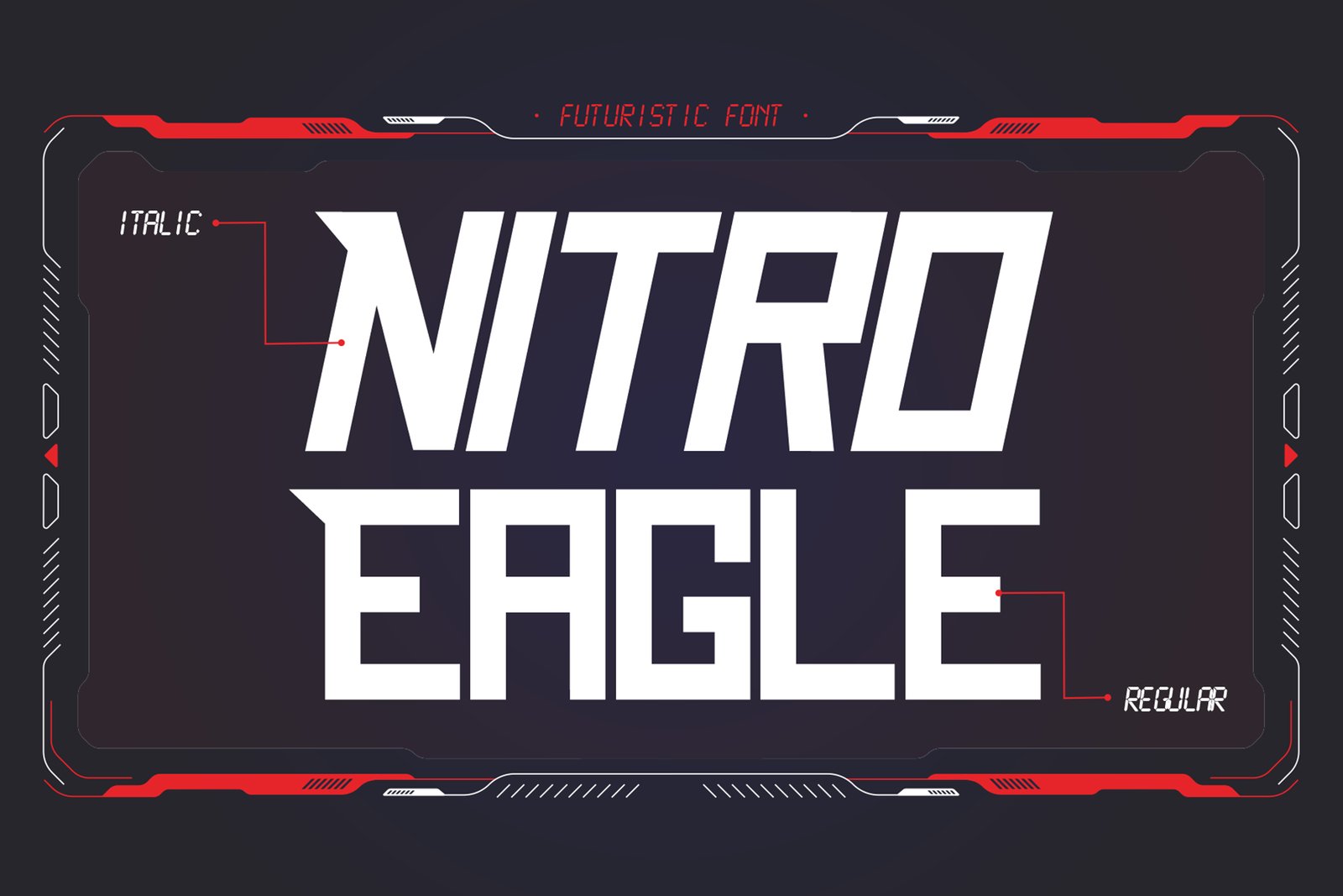Nitro Eagle – Futuristic Display Font (Regular &amp; Italic)