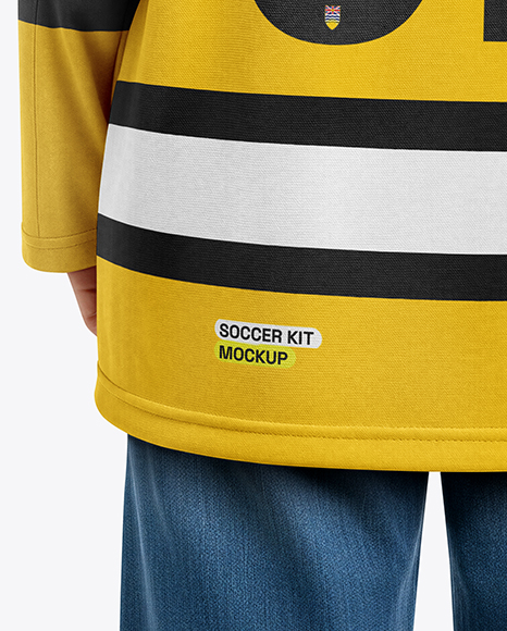 Woman Wearing Ice Hockey Jersey and Cap Mockup