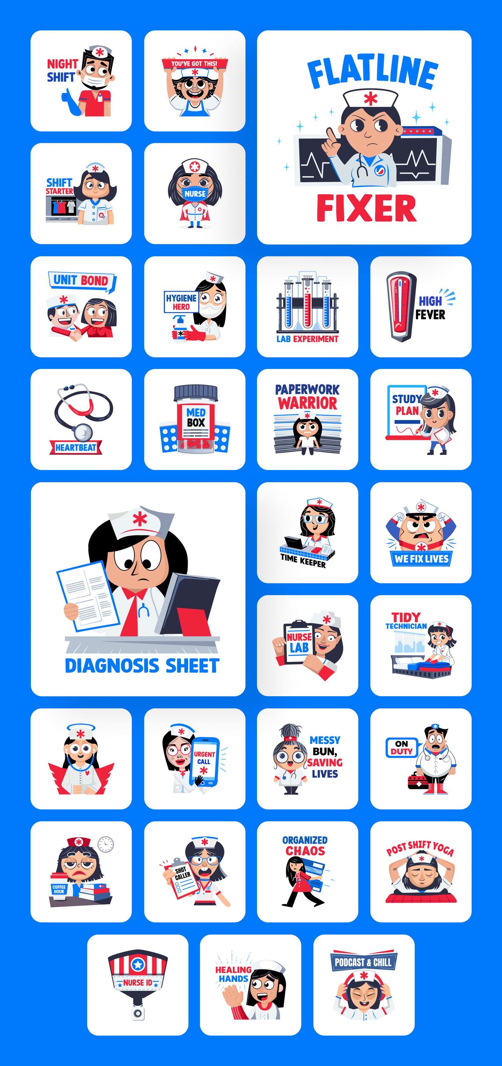 Nurse Stickers Collection