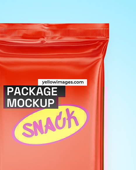 Glossy Snack Package Mockup