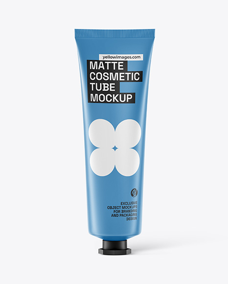Matte Cosmetic Tube Mockup - Cylindrical box mockup