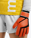 Female Soccer Goalkeeper Wearing Long Sleeve Jersey Mockup