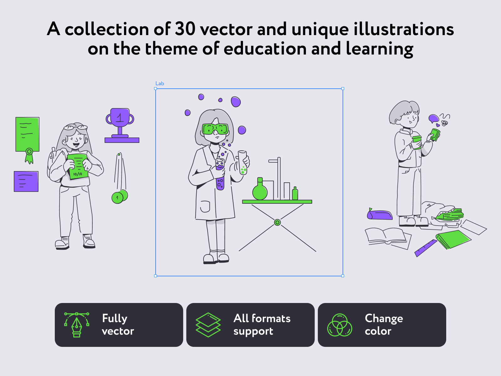 Grossy Education Illustrations