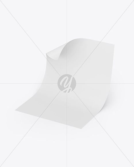 A4 Paper w/ Pen Mockup