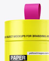 Glossy Paper Tube with Pull Tab Mockup
