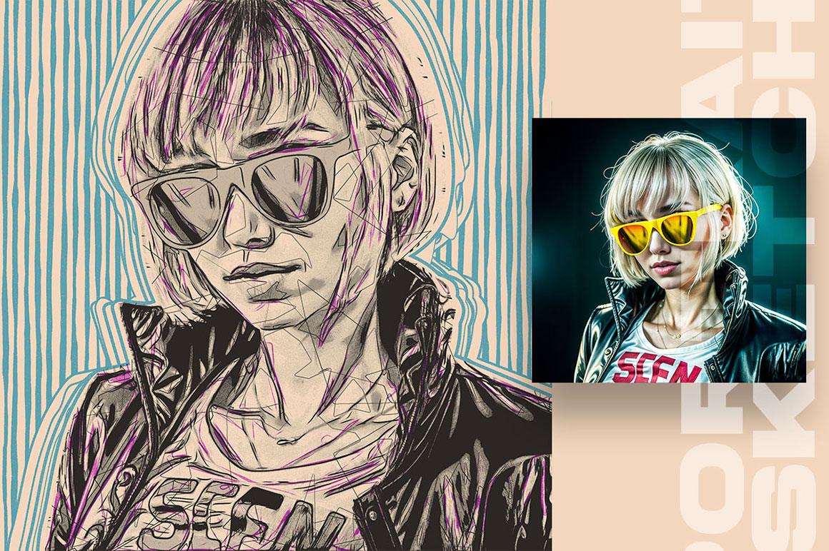 Portrait Sketch Photo Effects
