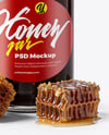 Glass Jar with Buckwheat Honey Mockup