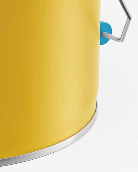 Matte Tin Can w/ Metallic Handle Mockup