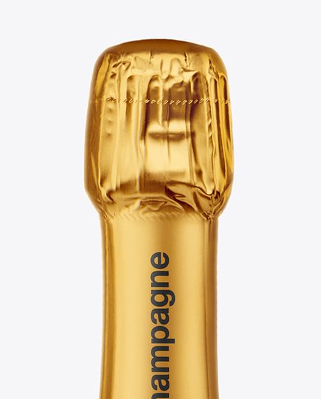 Clear Glass Pink Champagne Bottle Mockup