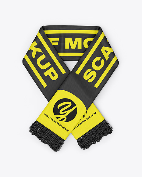 Fan Scarf Mockup - Top View - Fabric mockup
