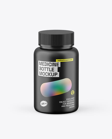 Matte Medicine Pill Bottle Mockup – High-Angle Shot - Shot glass mockup
