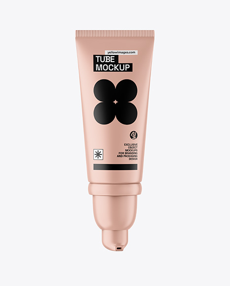 Matte Cosmetic Tube with Box Mockup