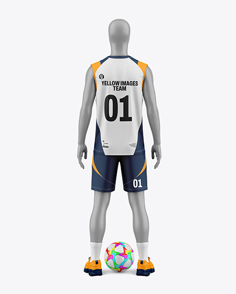 Training Sleeveless Kit Mockup - Back View