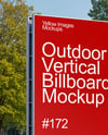 Outdoor Vertical Billboard Mockup