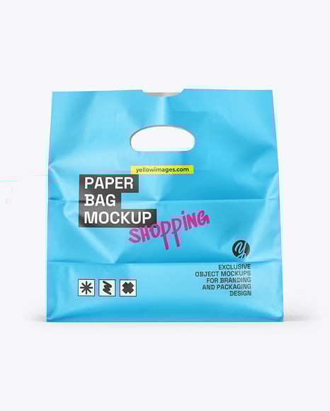 Paper Bag Mockup - Front View