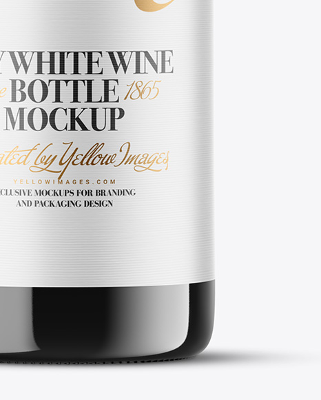 Dark Glass Wine Bottle Mockup