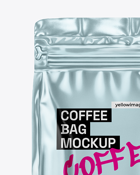Metallic Coffee Bag Mockup